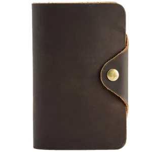 Men’s Vintage Western Style Genuine Cowhide Leather Wallet Crazy Horse Design Long Card Holder Polyester