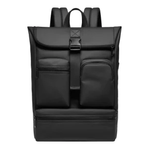 Men’s Vintage Winter Waterproof Laptop Backpack with Zipper Closure Anti-Theft USB Port for Business Travel