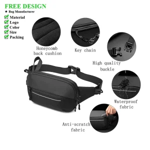 Men’s Waist Bag Multifunctional Expandable Casual Waterproof Outdoor Sports Chest Bag Crossbody Bag Portable