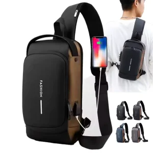 Men’s Waist Bag Password Anti-theft Chest Bag Men’s Shoulder Sports Leisure Multi-functional Crossbody Bag