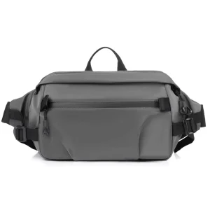 Men’s Waist Pack Low MOQ Large Capacity Sports Satchel Bag with Zipper Closure Simple Fashion Crossbody Shoulder Bag
