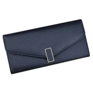 Men’s Wallet Long Style Multicard Card Holder Soft PU Simple Fashion Large Capacity 3fold Clutch Handbag Waterproof Model