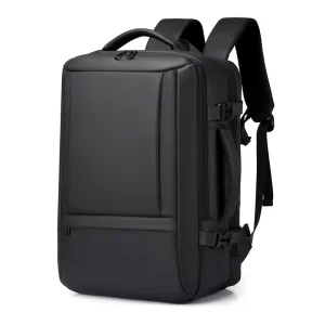 Men’s Water-Resistant Business Backpack Spacious 15 Inch Laptop Compartment Expandable Storage Capacity