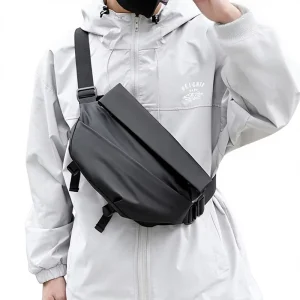 Men’s Water-resistant Durable Lightweight Polyester Chest Waist Crossbody Shoulder Bag for Leisure Travel