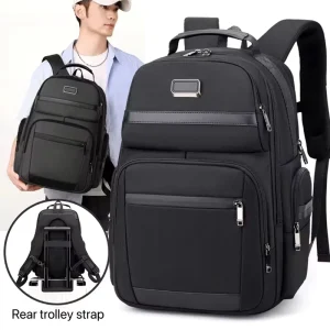 Men’s Waterproof Business Travel School Bag Large Capacity Casual Daypack with USB Charging Port Laptop Backpack