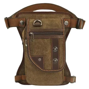 Men’s Waterproof Canvas Waist Bag Outdoor Tactical Leg & Sports Chest Bag Personalized Crossbody Bag Hair Replacement