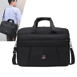 Men’s Waterproof Casual Business Shoulder & Crossbody Bag Soft Laptop Bag Document Briefcase Handmade Design
