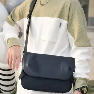 Men’s Waterproof Casual Leather Membrane Cross-body Shoulder Bag