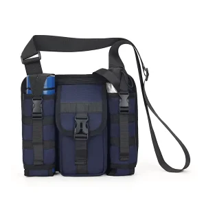 Men’s Waterproof Custom Logo Sling Bag Durable Crossbody Backpack with Bottle Pocket Soft Handbag for Travel and Shopping