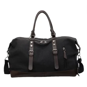 Men’s Waterproof Heavy Duty Extra Large Black Duck Canvas Duffle Bag