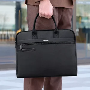 Men’s Waterproof Laptop Briefcase High Quality Oxford Material Large Capacity Business Travel Bag for City Use Document