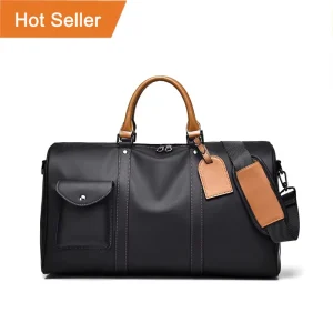 Men’s Waterproof Large-Capacity Handheld Travel Bag Business Casual Style with Zipper Closure Portable for Day Trips