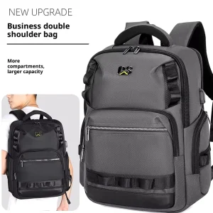 Men’s Waterproof Nylon Daily Casual Business Laptop Backpack with USB for Men Outdoor Hiking Bag Fitness Bag