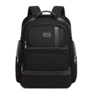 Men’s Waterproof Oxford Cloth Laptop Backpack with Air Cushion Straps and Polyester Lining Large Capacity for Business Travel