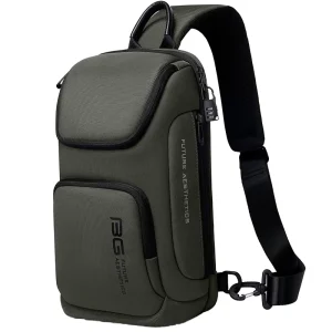 Men’s Waterproof Polyester Chest Bag Sling Backpack Crossbody Shoulder Messenger Bag