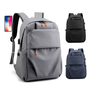 Men’s Waterproof Polyester Lining Large Capacity Computer Backpack Casual Travel Bag for College