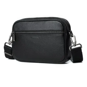 Men’s Waterproof Vegan PU Leather Cross body Bag Portable Outdoor Leisure Design Small Square Men Bag