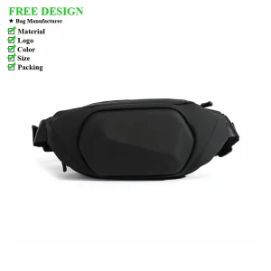 Men’s Waterproof Wear-Resistant Portable Sports Waist Bag and Phone Pouch Casual Multi-Functional Hard-Shell Crossbody Bag