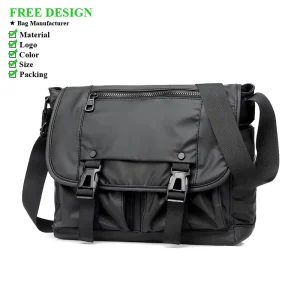 Men’s Waterproof and Wear resistant Large capacity Multi pocket Shoulder Bag Stylish and Simple Crossbody Bag
