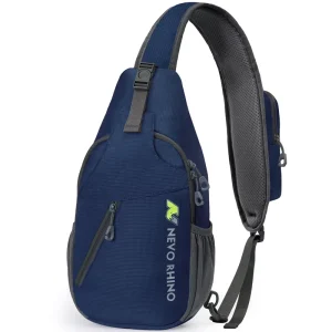 Men’s Women’s Anti-Theft Crossbody Shoulder Sling Backpack with USB Charging Port Polyester 6L Capacity