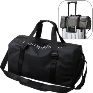 Men’s Women’s Casual Fitness Crossbody Bag Waterproof Durable Oxford Material Portable Luggage for Short-distance Travel