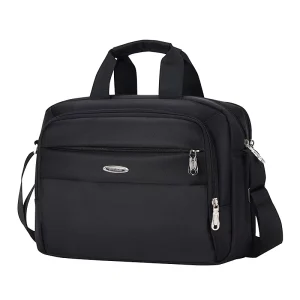 Men’s Women’s Casual Oxford Crossbody Bag Zipper Waterproof Portable Messenger Handbag Outdoor Multi-layer Storage Phone Storage