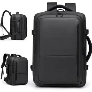 Men’s Women’s Casual Waterproof Zipper Oxford Backpack Large Capacity Multi-Functional Computer Bag Polyester Business Travel