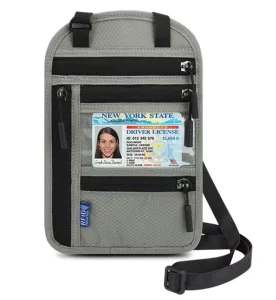 Men’s Women’s Fashion RFID Travel Wallet Waterproof Passport Cover Anti-Theft Neck Pouch Multifunctional Document Organizer