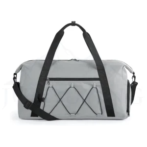 Men’s Women’s Lightweight Gym Bag Sports Travel Duffel Zipper Water Resistant Nylon Workout Bag Shoe Compartment Wet Pocket