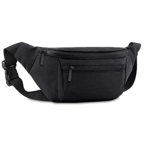 Men’s Women’s Vintage Style Fanny Pack Anti-theft Crossbody Waist Bag Zipper Closure for Travel Walking Running Hiking Cycling
