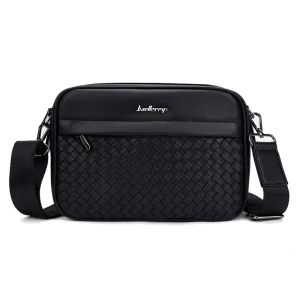 Men’s Youth Horizontal Version Backpack Bag PU Chest Bag Sport Shoulder Crossbody Bag