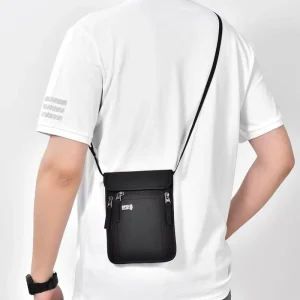 Men’s and Women’s Crossbody Travel Passport Bag Multi-Functional Document Pouch Waterproof Passport Cover with RFID Blocking