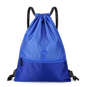 Men’s and Women’s Waterproof and Wear-resistant Zipper Polyester Drawstring with Pocket Backpack Travel Backpack