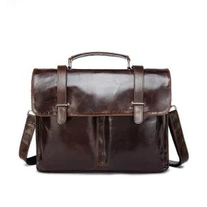 Messenger Bag Men’s Briefcases Document Male Bags Genuine Leather Man Leather Laptop Bags