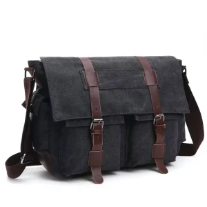 Messenger Crossbody Bags Men Satchel Bag Vegan Leather Men Canvas Messenger Bag