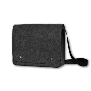 Messenger Shoulder Bag for Man Grey Felt Document Bag