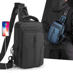 Mini Messenger Bag Lightweight Men’s Cross-body Chest Bag Waterproof Shoulder Sling Bag for Sport