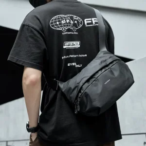 Minimalist Causal Men’s Shoulder Messenger Bag Sport Gym Yoga Crossbody Running Belt Waterproof Polyester