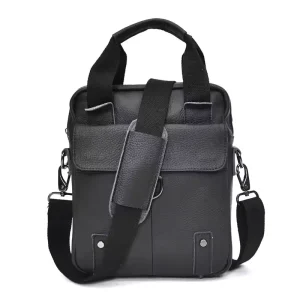 Modern Design Black Brown Genuine Leather Business Messenger Sling Crossbody Men’s Shoulder Bags