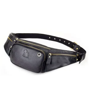 Modern Vintage Leather Waist Bag Shoulder Crossbody Bag Shoulder Chest Bag for Men