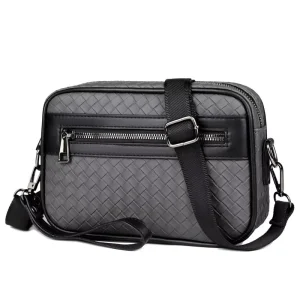 Most Popular Casual Portable Messenger Bag Fashion Classic Woven Men’s Shoulder Bag With Custom Logo
