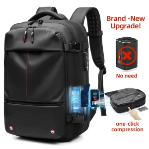 Multi Color Dry Wet Separation Carry on Bag with TSA Lock 17″ Laptop Compartment Anti Theft Men’s Vacuum Compression Backpack