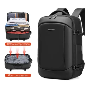 Multi Compartment 16 Inch Laptop Bag Waterproof Massage Straps Side Pocket Vacuum Compression Backpack Sac a dos