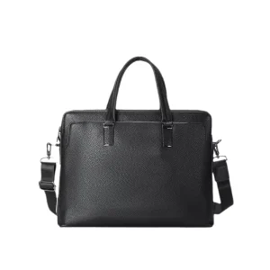 Multi Compartment Genuine Leather Hard Bag Men’s Business Briefcase Office Tote Bag with Waterproof Anti Theft Features