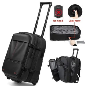 Multi Compartments Dry Wet Separation TSA Lock Men’s Trolley Bag for Business Travel Large Capacity Laptop Backpack