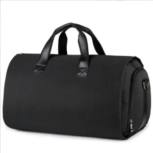 Multi Functional Men Travel Duffel Bag Convertible 2 in 1 Suitcase Garment Travel Shoulder Bag Weekend Bag with Shoe Compartment