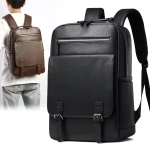 Multi function PU Bags for Men Backpack Durable Men’s Leather Backpack