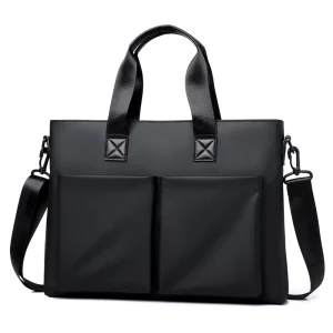 Multi-functional 15-inch PU Leather Laptop Bag Waterproof Men’s Business Travel Office Shoulder Handbag Computer Bag