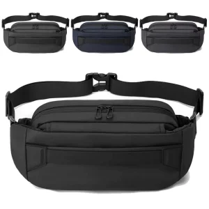 Multi functional Waterproof Men’s Trend Bumbag Shoulder Crossbody Bag Chest Bag Running Waist Bag Fanny Pack