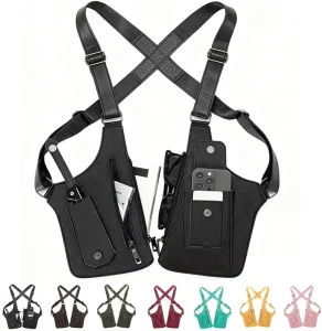 Multi pocket Anti Theft Double Shoulder Bag for Travel and Daily Use Men’s Leisure Adjustable Underarm Backpack